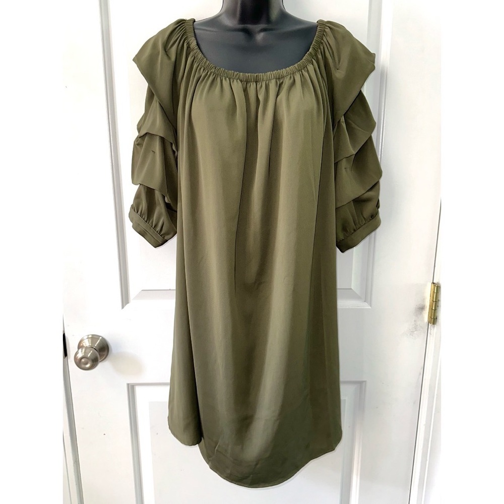Wonderland by Orange dress with ruffle sleeves